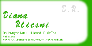 diana ulicsni business card